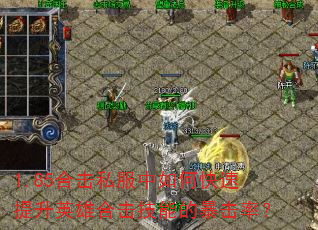 1.85合击私服中如何快速提升英雄合击技能的暴击率? 1.85合击私服中如何快速提升英雄合击技能的暴击率?