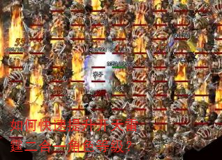 如何快速提升开天雷霆二合一角色等级? 如何快速提升开天雷霆二合一角色等级?