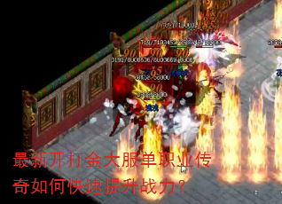 最新开打金大服单职业传奇如何快速提升战力? 最新开打金大服单职业传奇如何快速提升战力?
