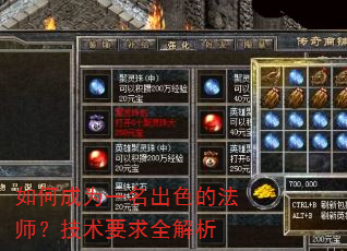 如何成为一名出色的法师?技术要求全解析 如何成为一名出色的法师?技术要求全解析