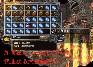 如何在刚开一秒传奇私服快速获取大量鉴定符? 如何在刚开一秒传奇私服快速获取大量鉴定符?