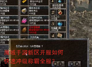 魔域手游新区开服如何快速冲级称霸全服? 魔域手游新区开服如何快速冲级称霸全服?