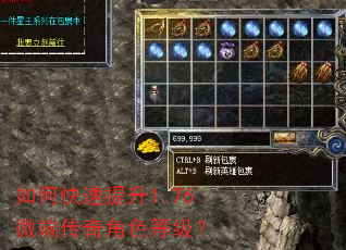 如何快速提升1.76微端传奇角色等级? 如何快速提升1.76微端传奇角色等级?